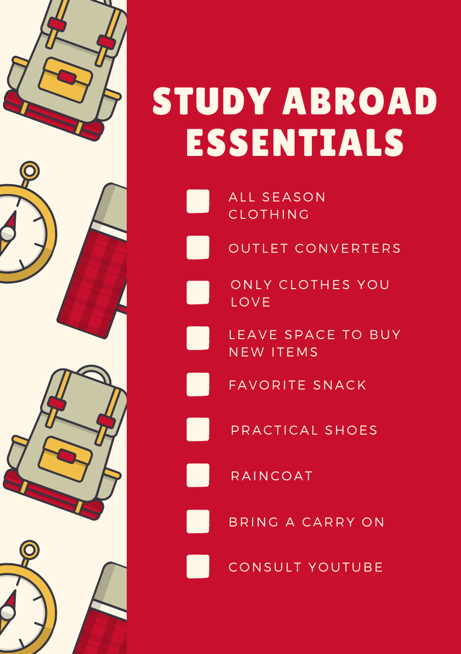 How to Pack Light for Study Abroad