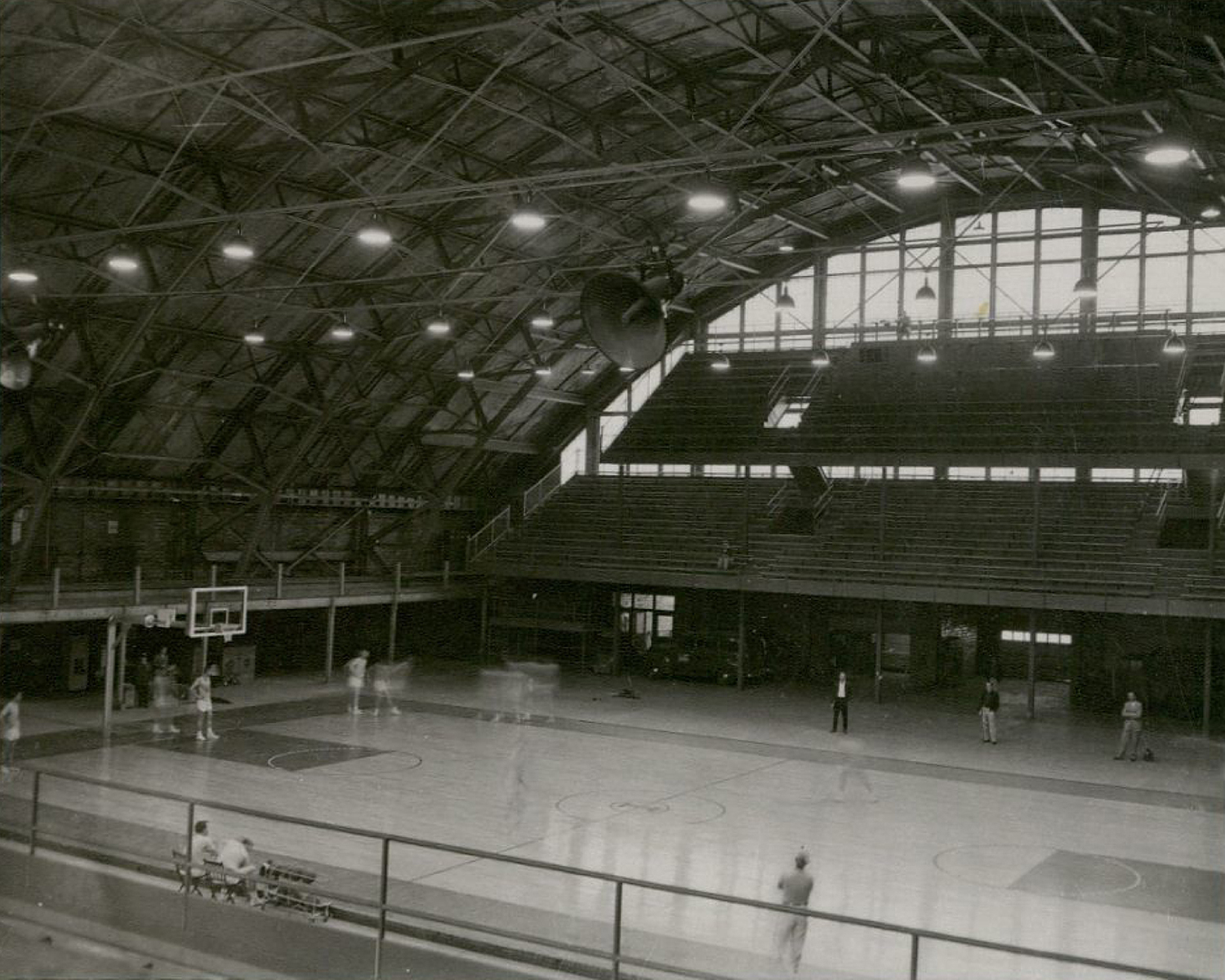 basketball court in armory