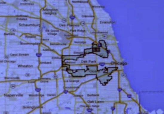 Example of gerrymandered district