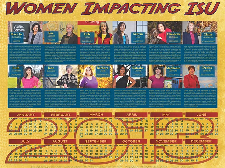 2013 Women Impacting ISU Calendar
