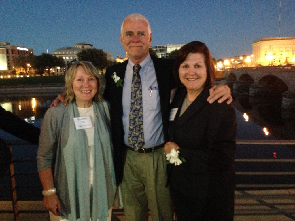 Bonnie Pitz, Tim Lane and Dianne Bystrom attended the dedication ceremony.