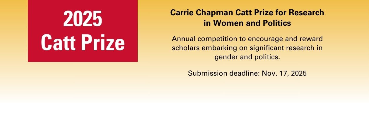 Submission deadline for 2025 Catt Prize is Nov. 17