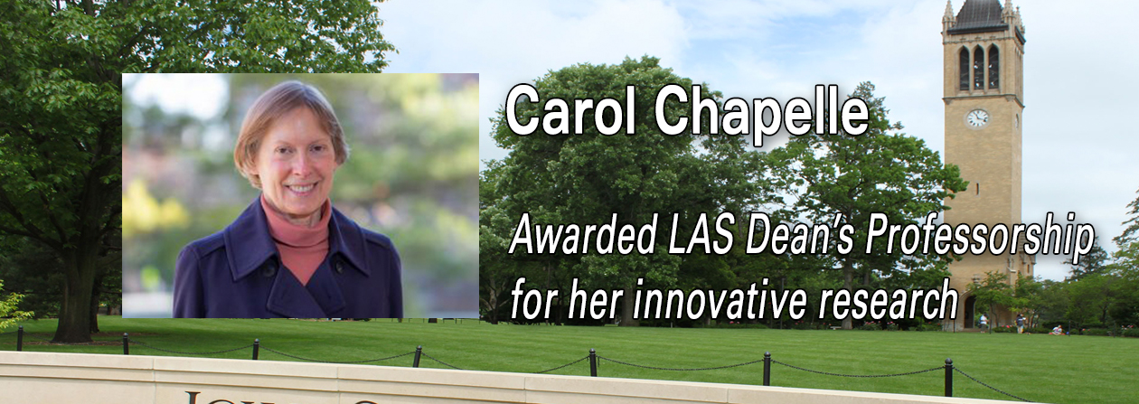 Photo of Carol Chapelle -- Awarded LAS Dean's Professorship for her innovative research.