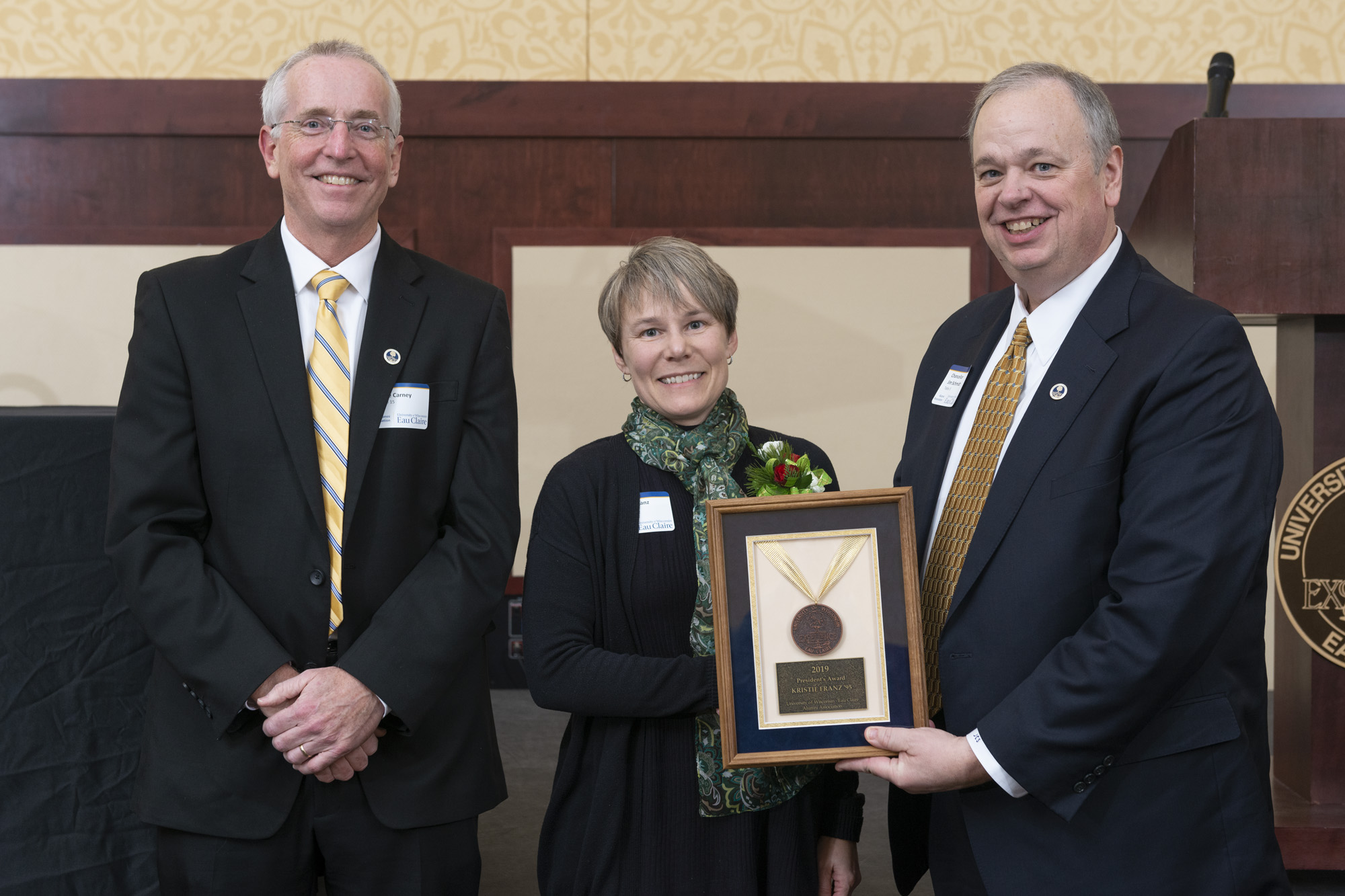 Dr. Kristie Franz receives President's Award from University of Wisconsin - Eau Claire Alumni Association