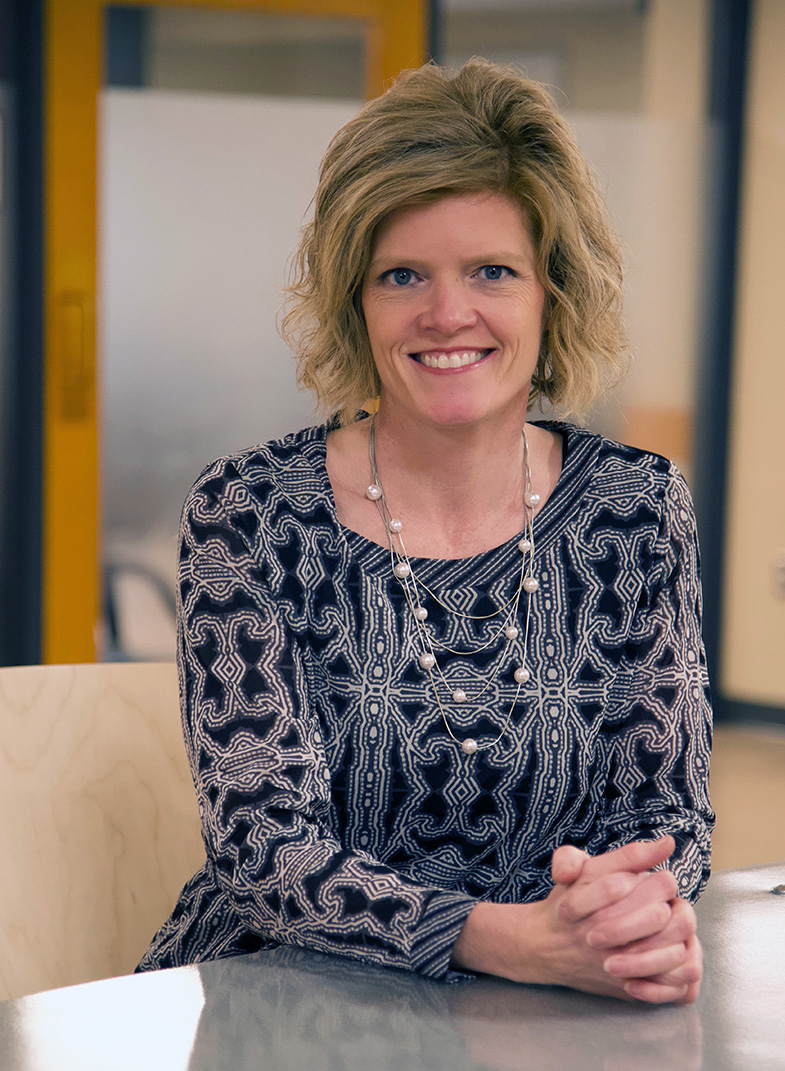 Julie Roosa seated in Hamilton Hall