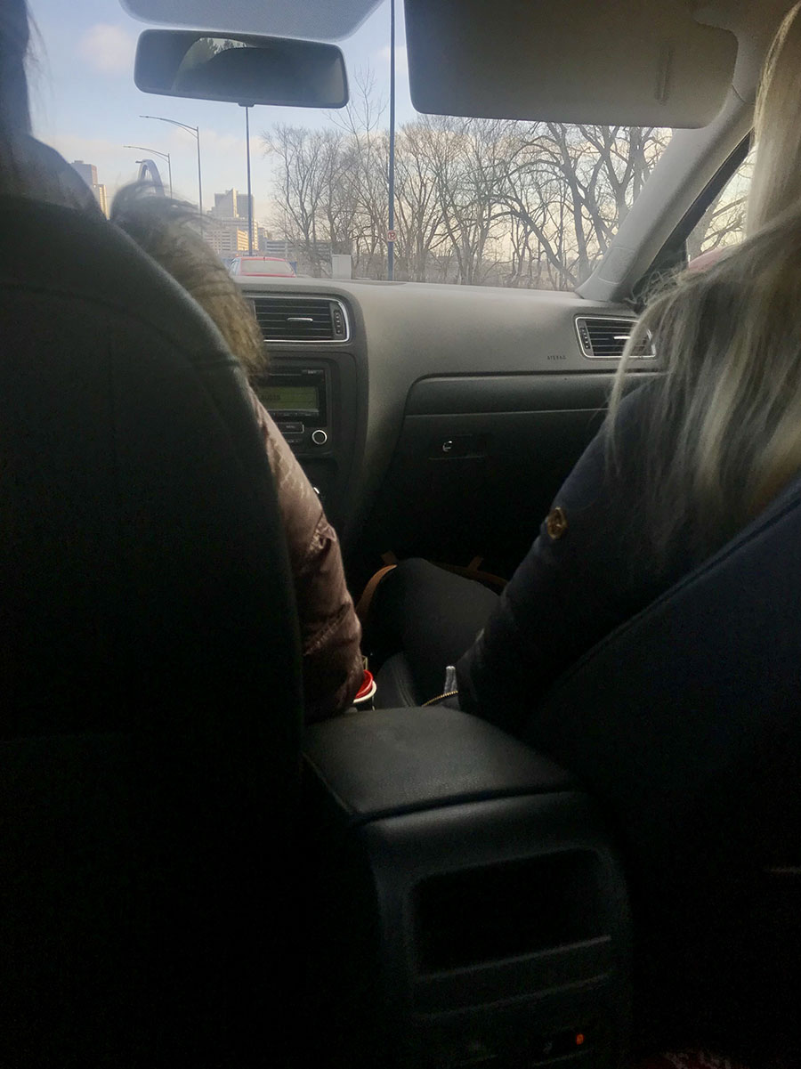 Meredith apprentices often carpool together when making the drive from Ames to downtown Des Moines. Photo by Jessica Bennett