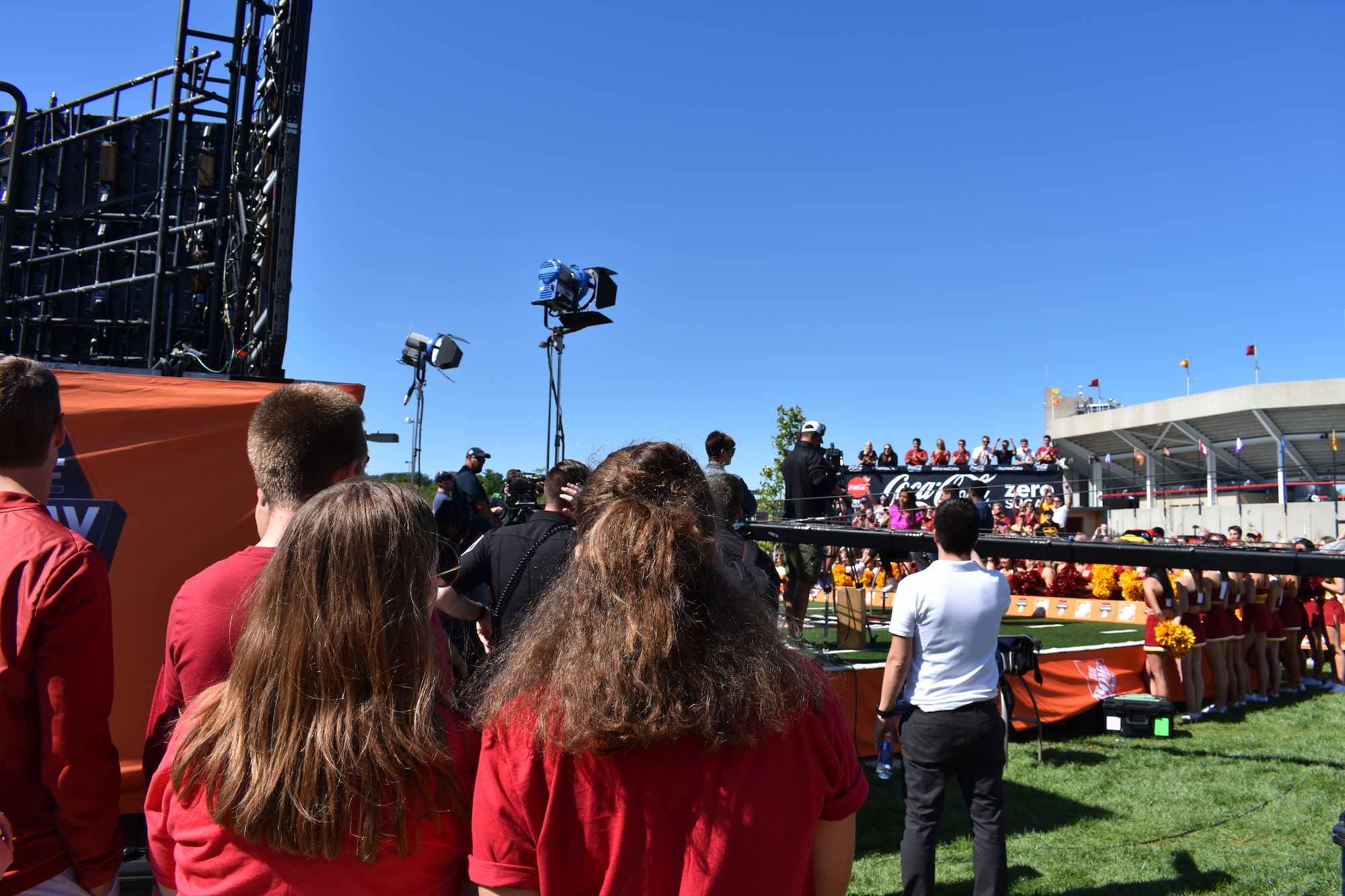 Students at the filming of College GameDay Live