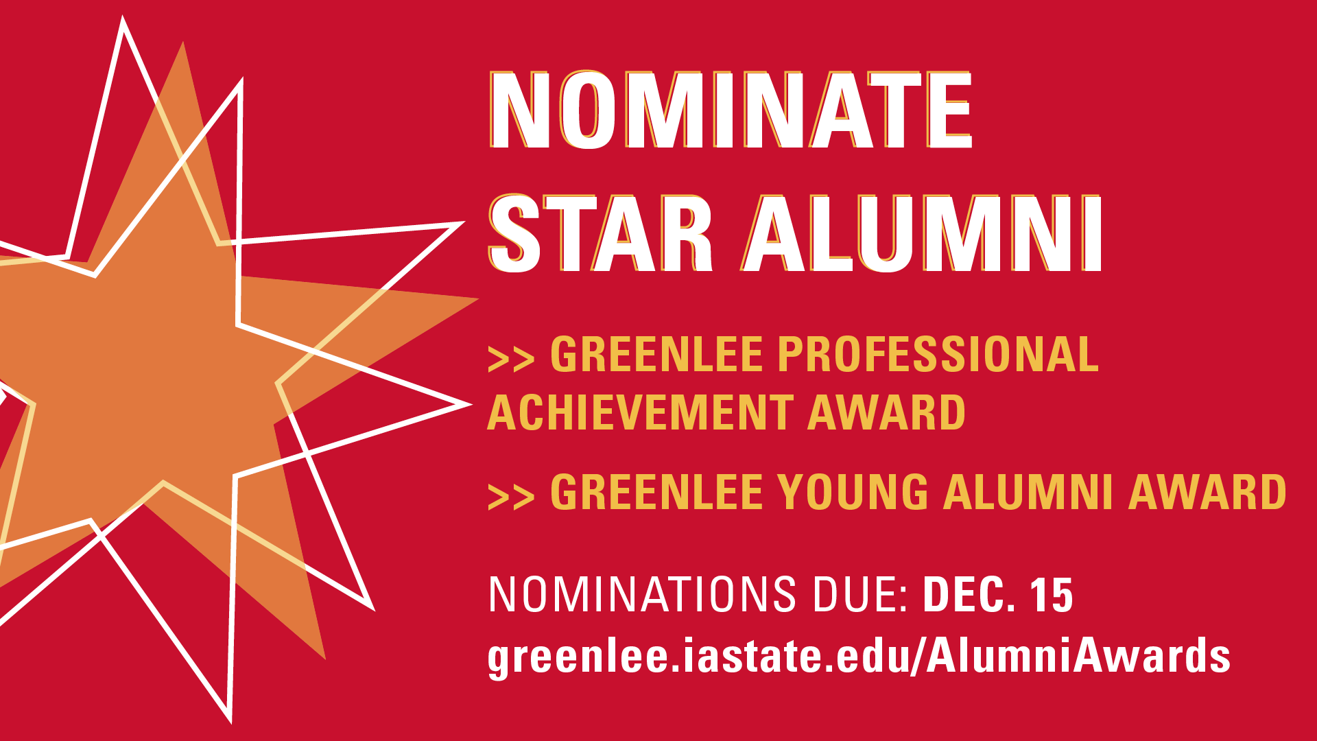 Nominate Star Alumni by Dec. 15, 2021