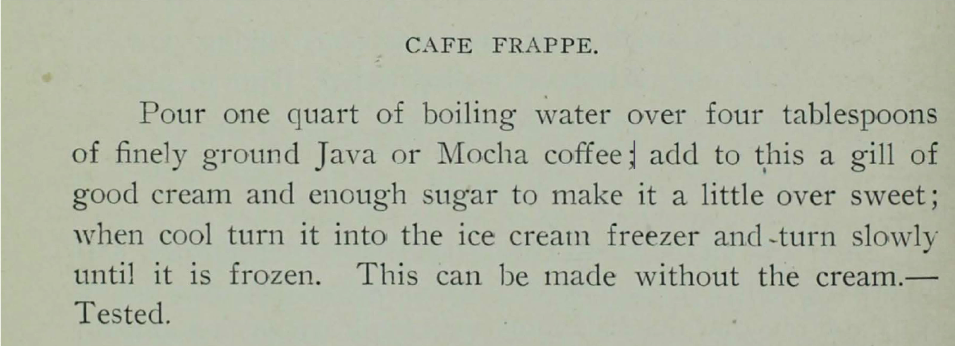 Cafe Frappe recipe