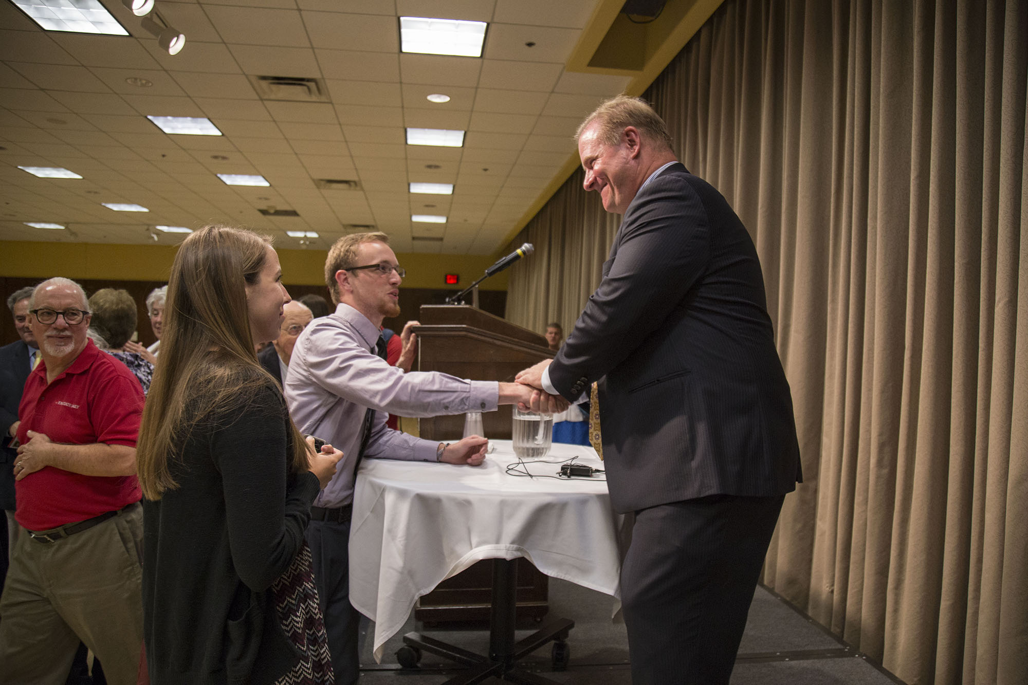 Green met with students, faculty and staff following his lecture. Photo by Matt Wettengel