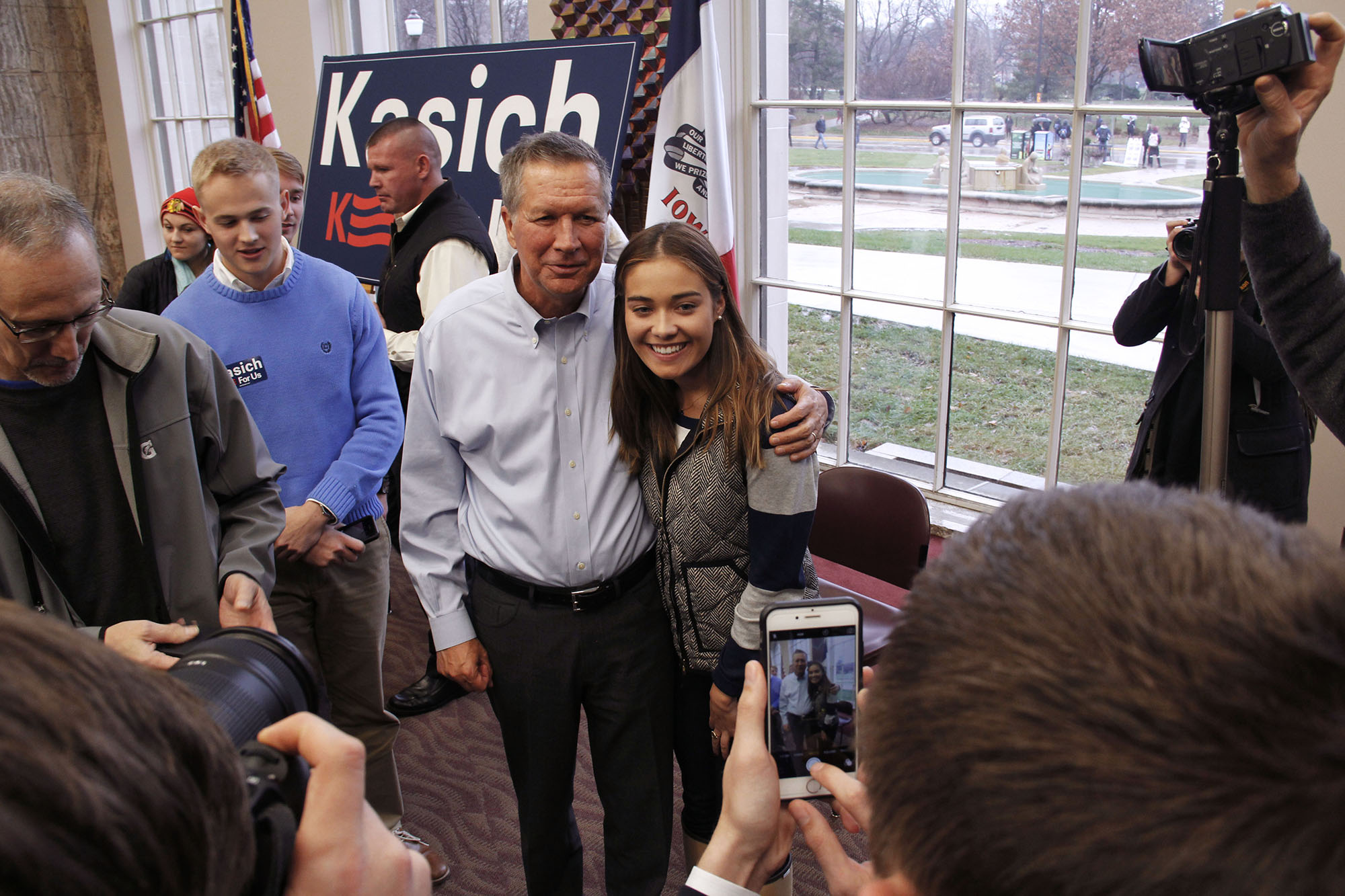 Republican and Ohio Governor John Kasich in Ames