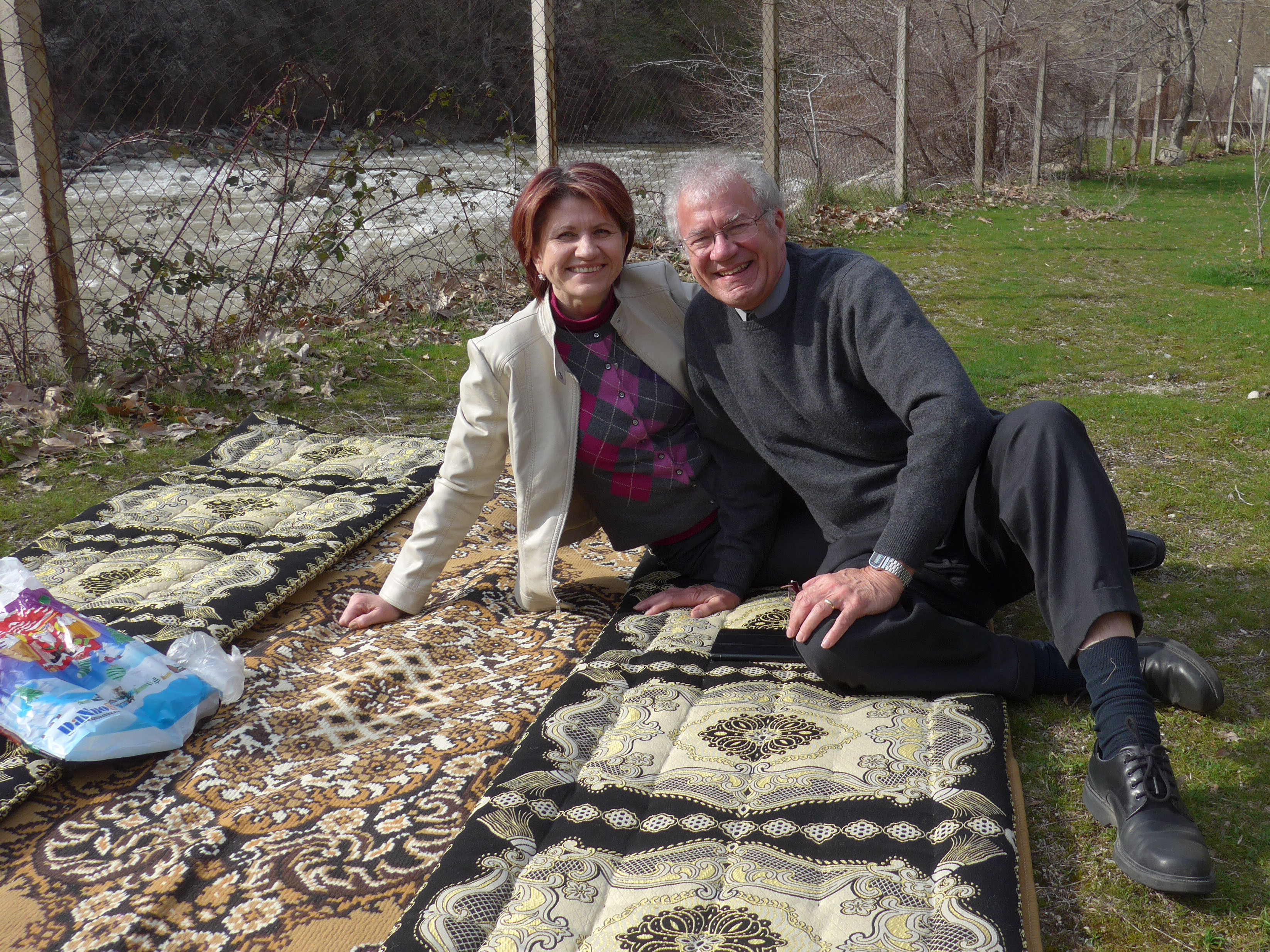 Abbott with wife Tatyana in Tajikistan. Courtesy of Eric Abbott