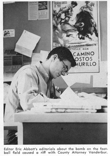 Eric Abbott working as the editor of the Iowa State Daily as an undergraduate student.