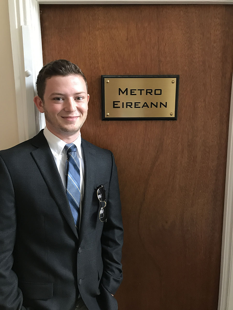 Austin Anderson, junior in journalism and mass communication, had no shortage of experiences during his time as an intern at Metro Éireann, Ireland