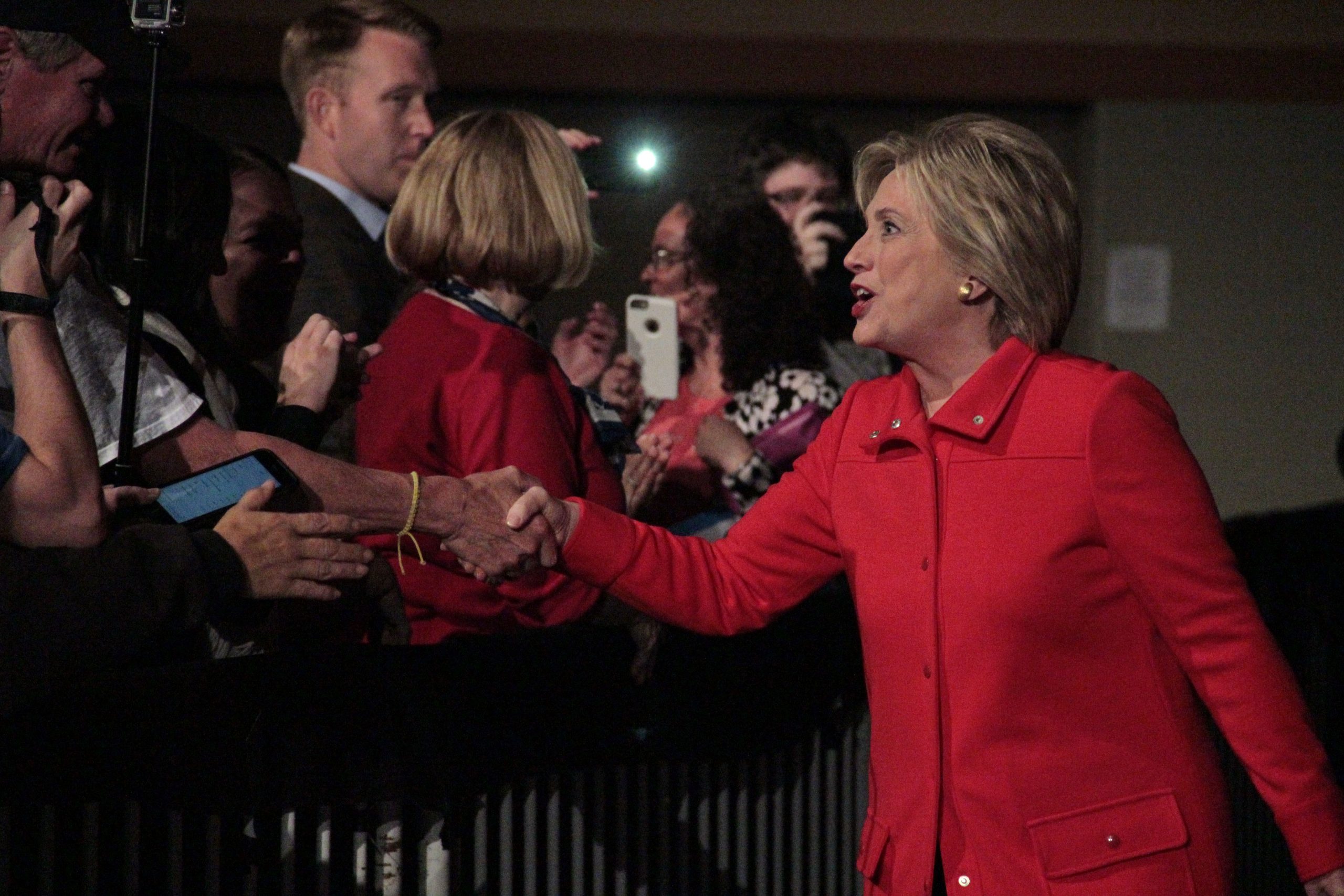 Democrat Hillary Clinton in Des Moines