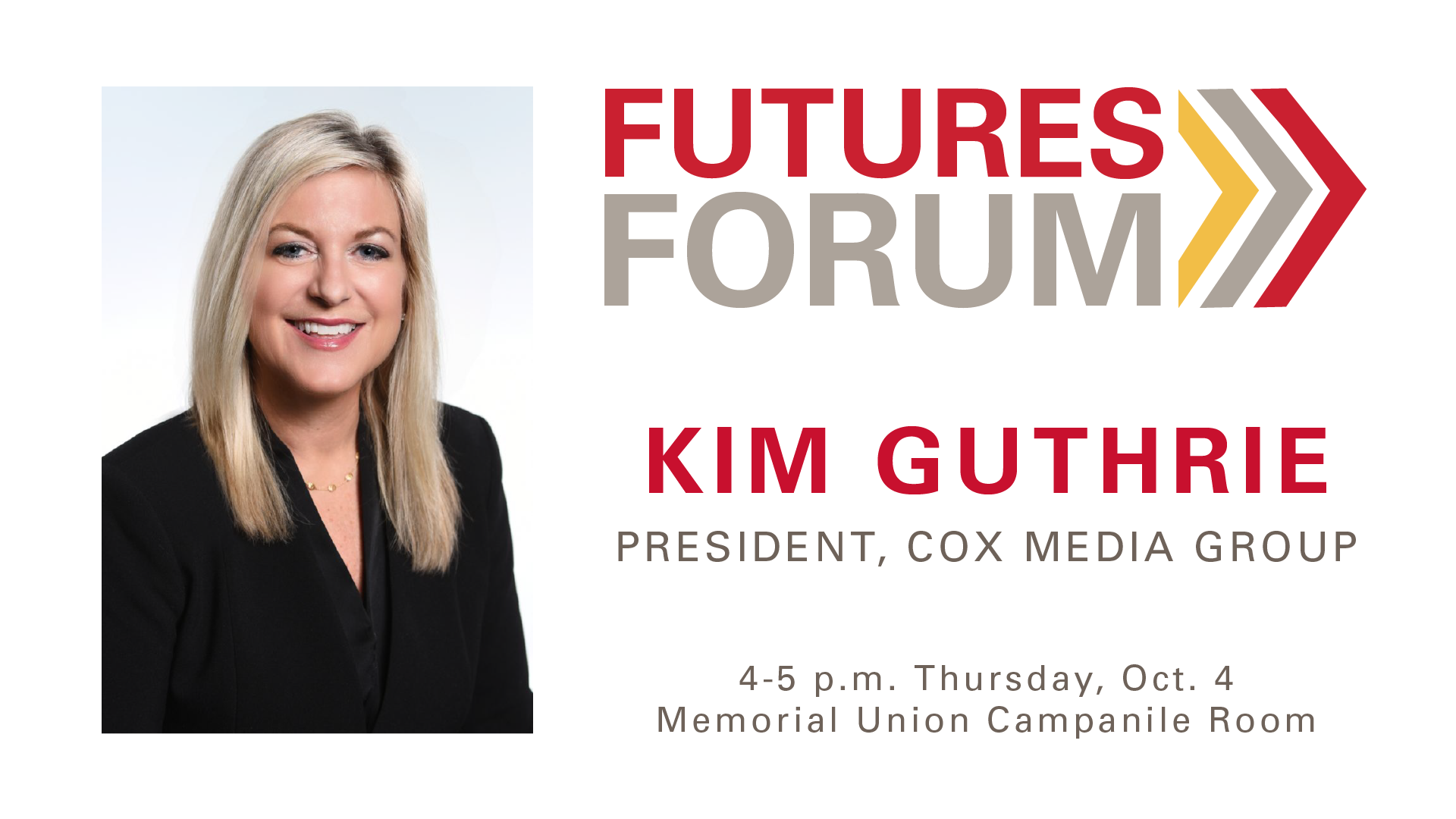 Kim Guthrie headshot and Future Forum logo