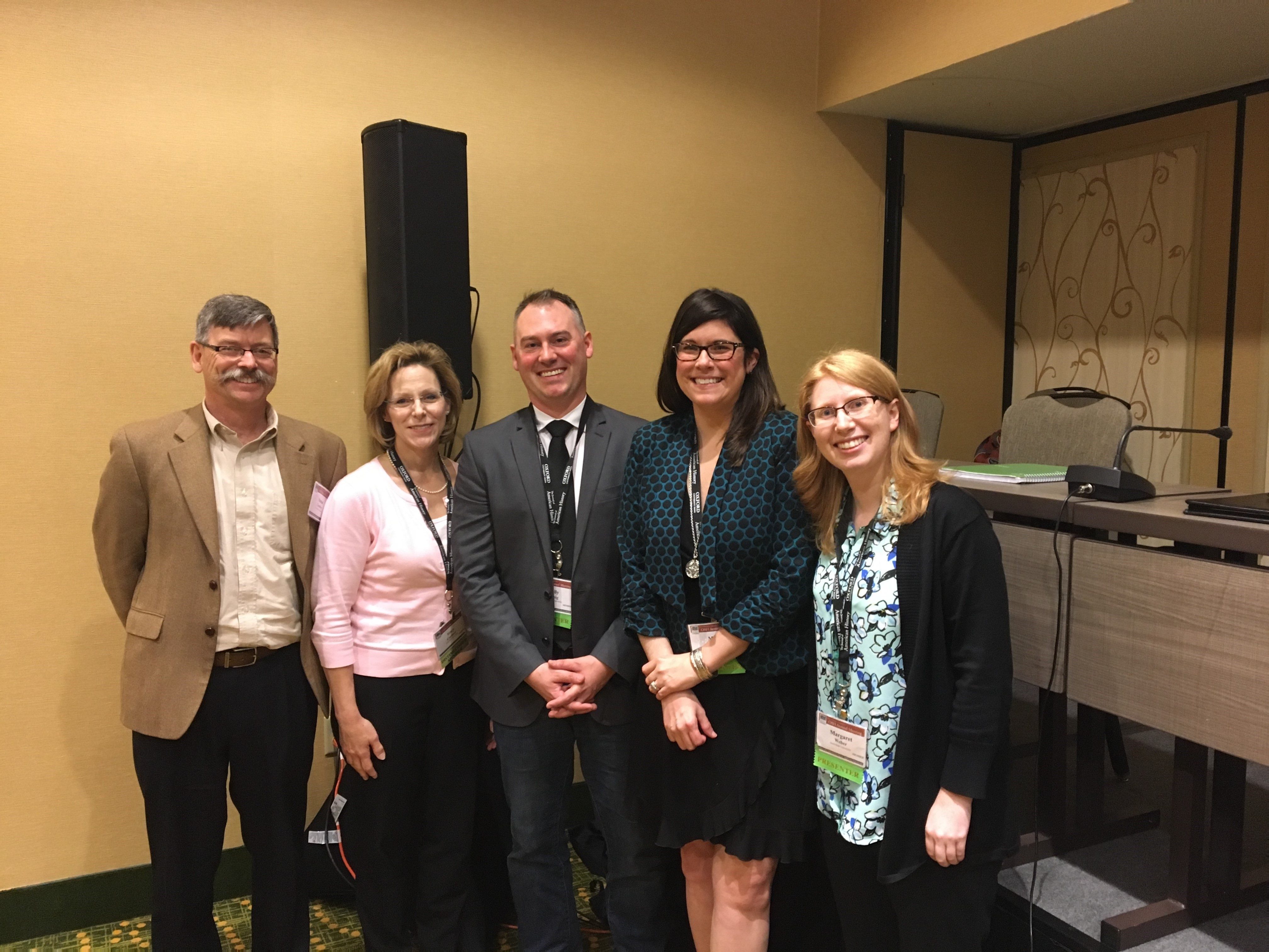 ISU History graduate students and faculty at the OAH Annual Meeting in New Orleans, April 2017