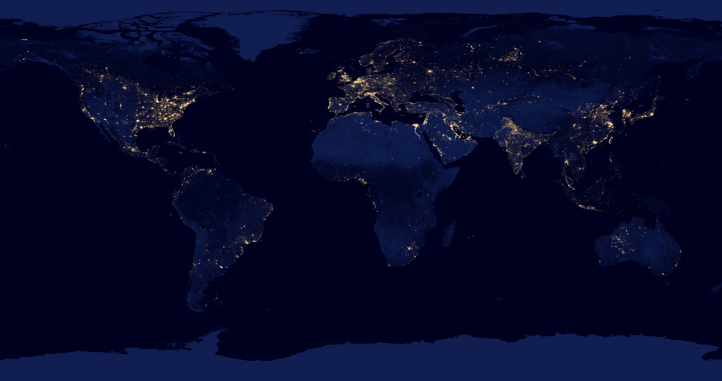 A map of the world illustrating energy usage.