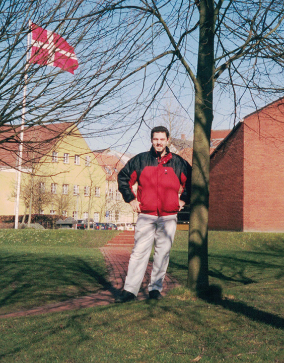 Jacob Larsen, director of the Language Studies Resource Center, poses in 2002 in Denmark