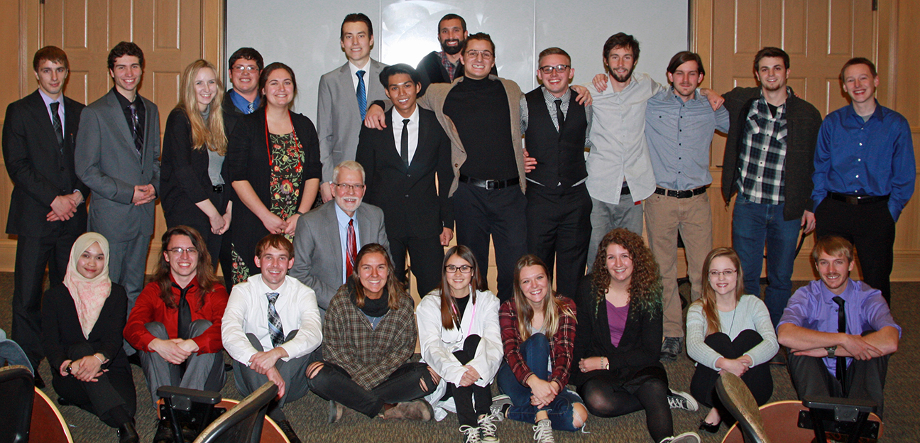 Senior/graduate level hydrogeology class mock trial participants will Bill Simpkins, Department of Geological and Atmospheric Science professor and department chair.