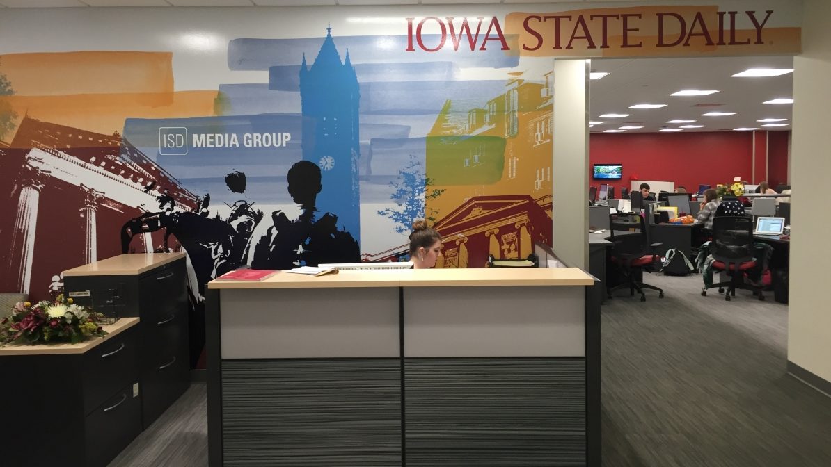 The front desk of the Iowa State Daily