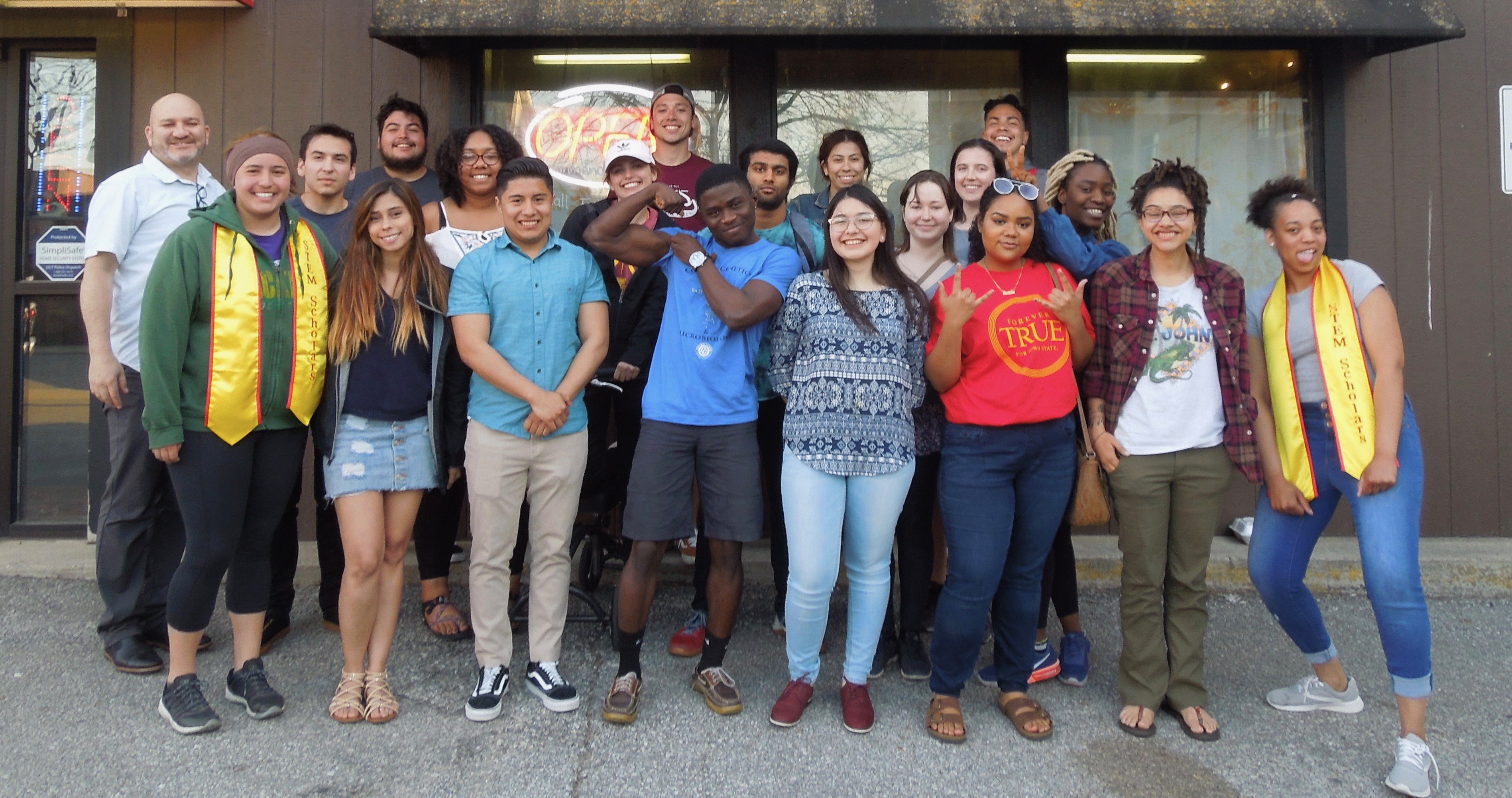 A group of students posing together.