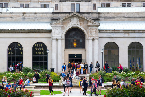 Students on campus