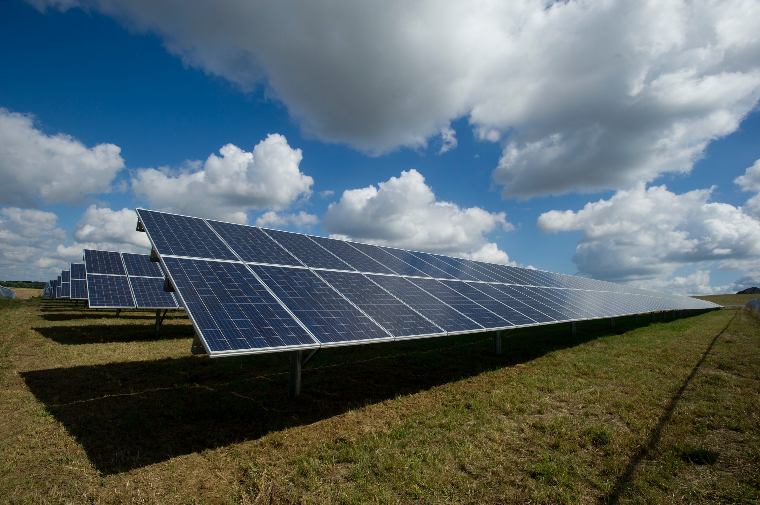 A large array of solar panels