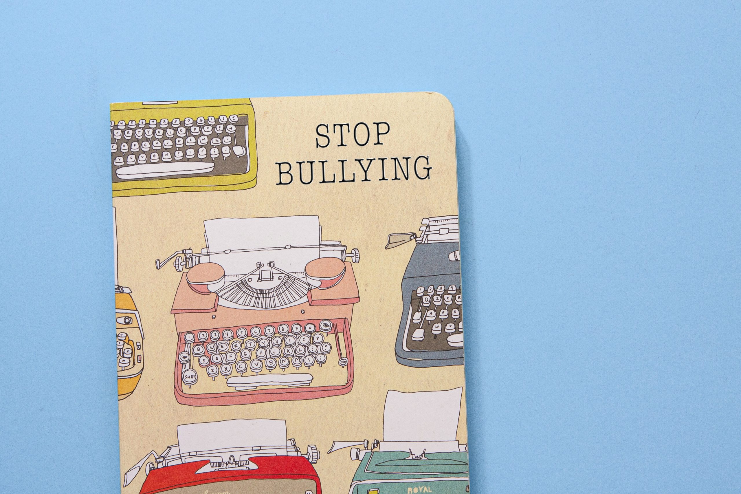 Stop Bullying text with typewriters