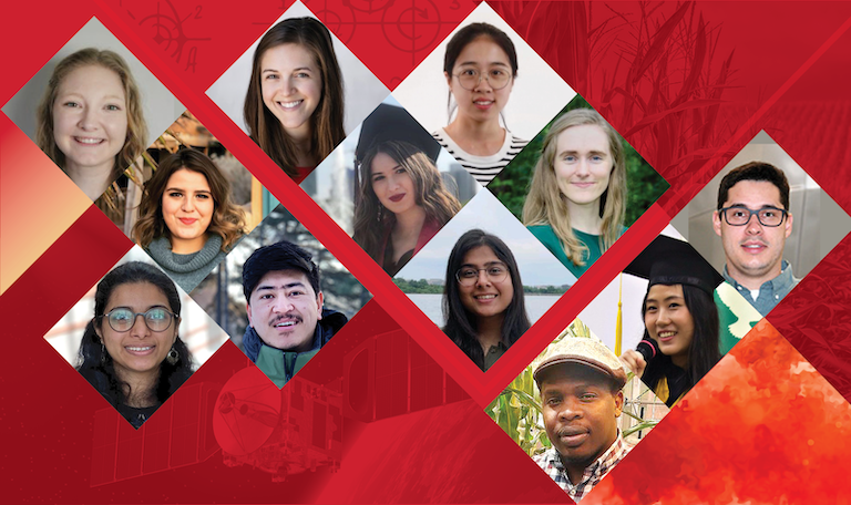 Headshots of 12 Brown University Fellowship awardees