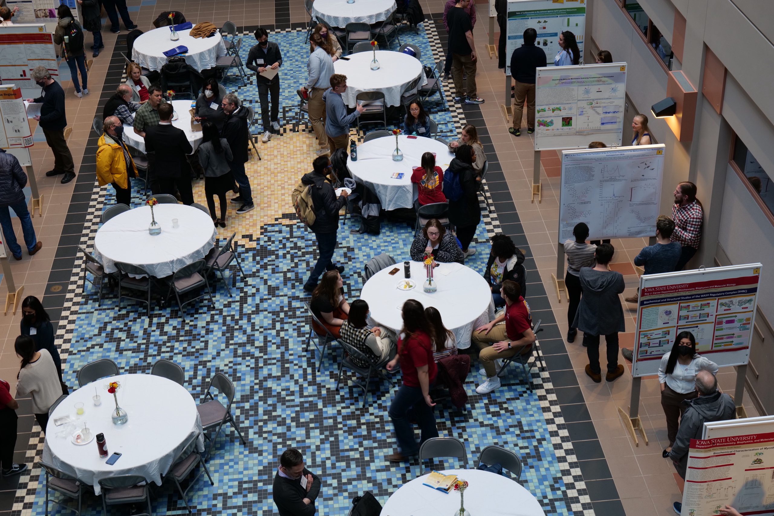 View of Stupka Symposium from above, in the Molecular Biology Building