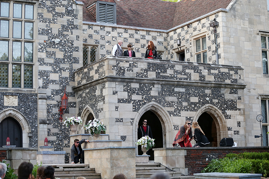 Actors perform in Romeo and Juliet in and around the historic Salisbury House.