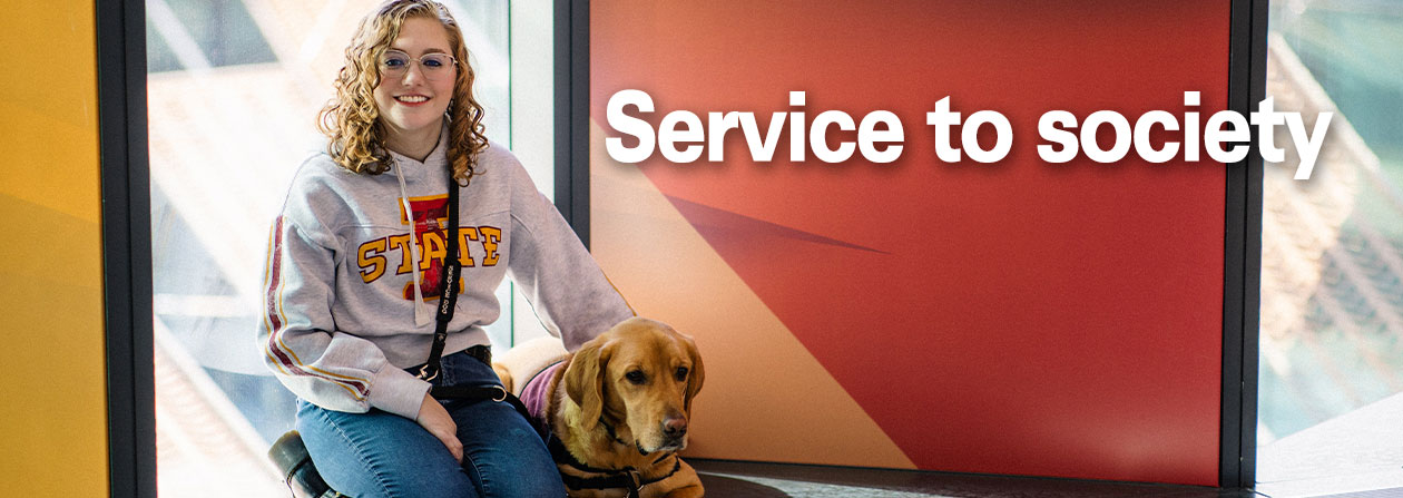 Aliya Warth (junior, sociology) seeks to help others through service dogs.