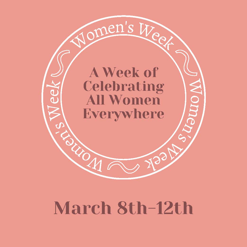 logo of Women's Week, March 8-12